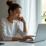 Realistic photo of an adult sitting at a modern desk near a window_mindshiftnest