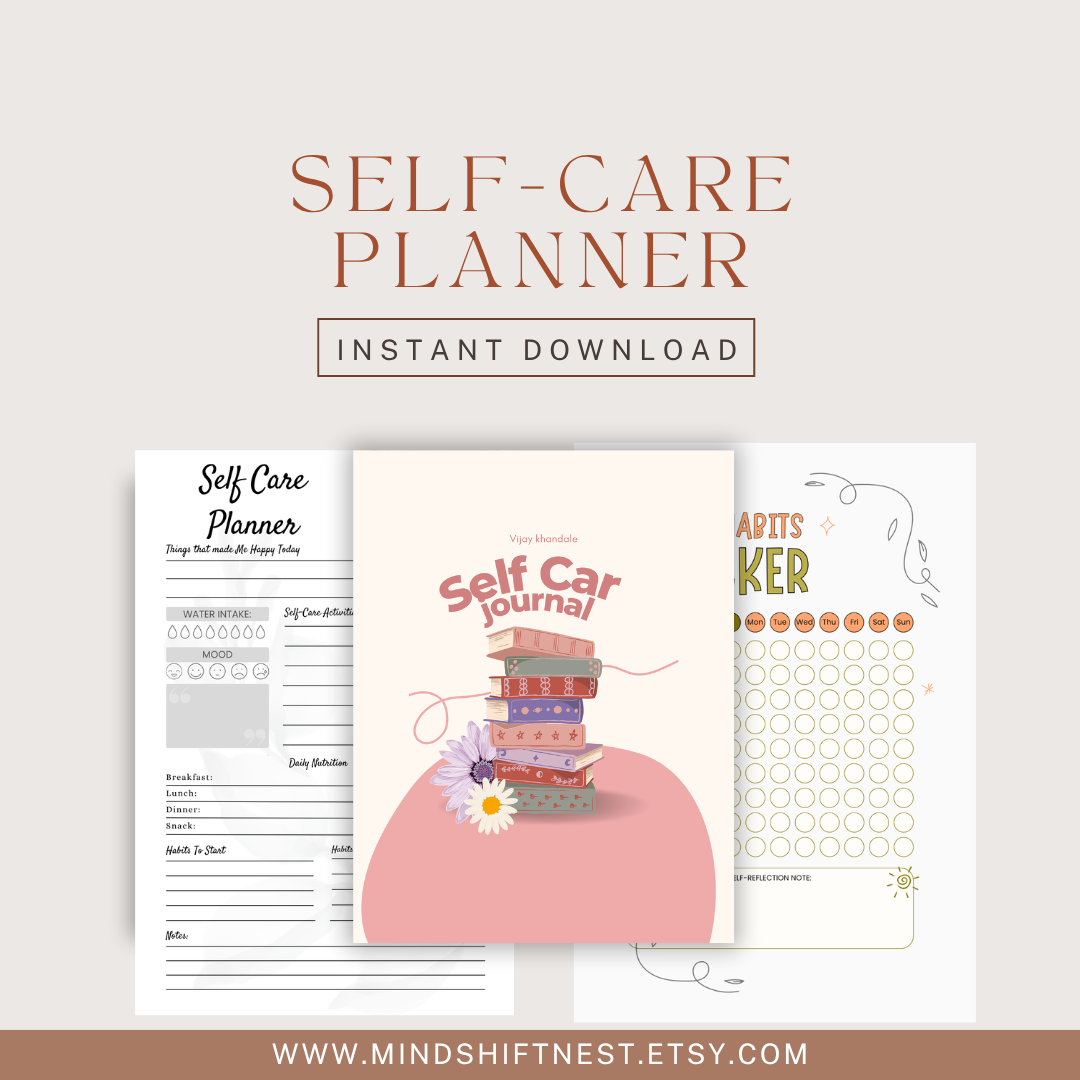 Self-Care Planner - Printable Digital Download | Daily Wellness, Mental Health Tracker, Reflection Journal, Mindfulness Organizer - Image 2