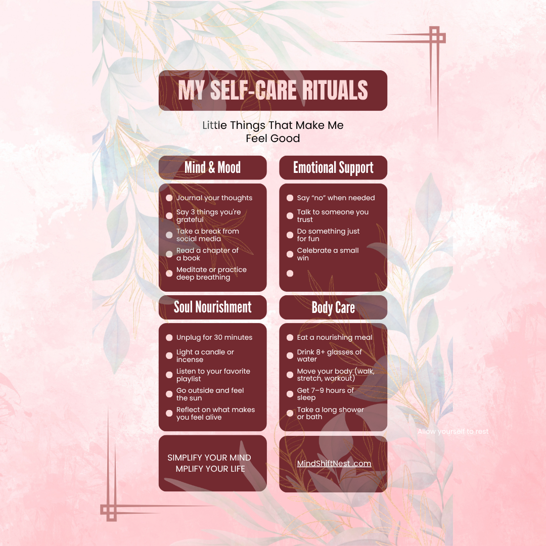Self-Care Planner - Printable Digital Download | Daily Wellness, Mental Health Tracker, Reflection Journal, Mindfulness Organizer - Image 5