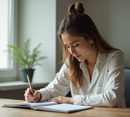 Realistic-photo-of-an-adult-sitting-at-a-desk-
