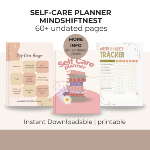 Self-Care Planner - Printable Digital Download | Daily Wellness, Mental Health Tracker, Reflection Journal, Mindfulness Organizer