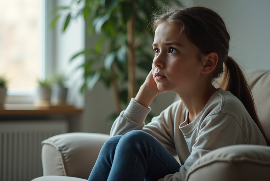 person feeling anxious even though everything seems calm