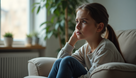 person feeling anxious even though everything seems calm