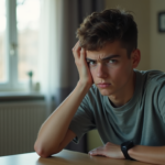 person feeling physical tension despite being calm