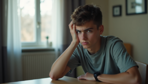 person feeling physical tension despite being calm