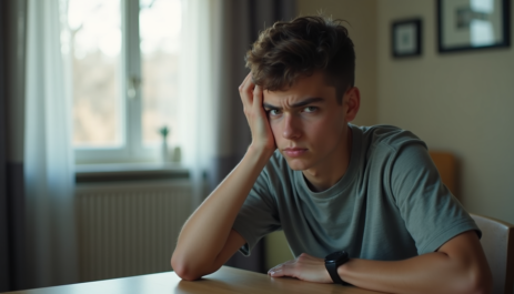 person feeling physical tension despite being calm