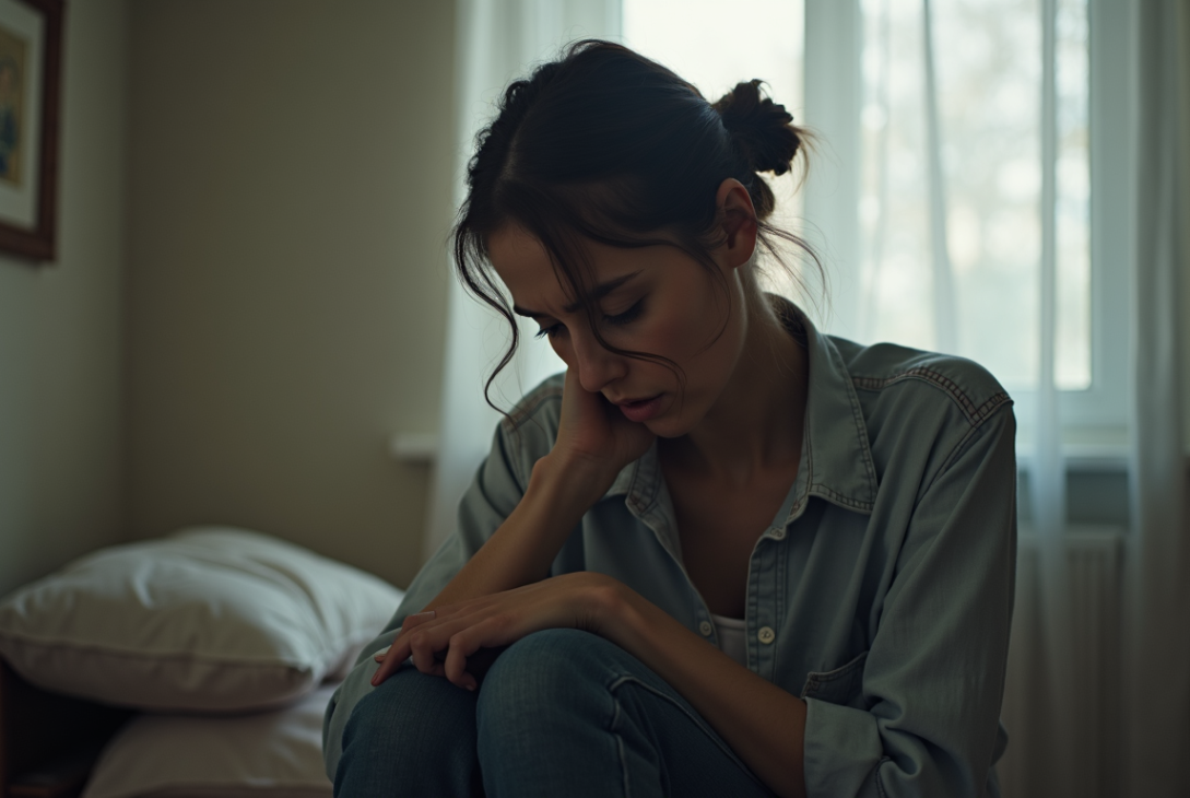 person thinking about an embarrassing memory