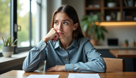 person struggling to decide between two options