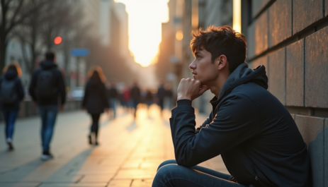 person feeling behind in life while comparing to others