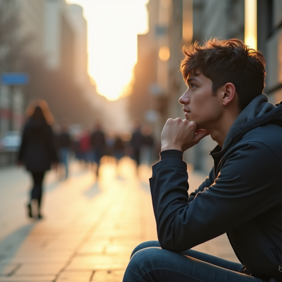 person feeling behind in life while comparing to others