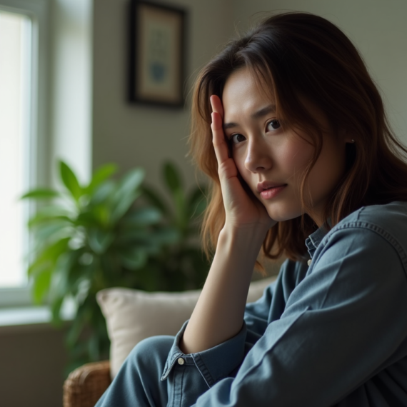 person feeling uneasy and on edge without clear reason