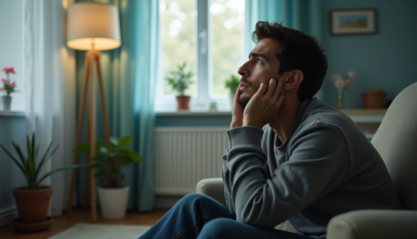 person imagining negative worst case scenarios