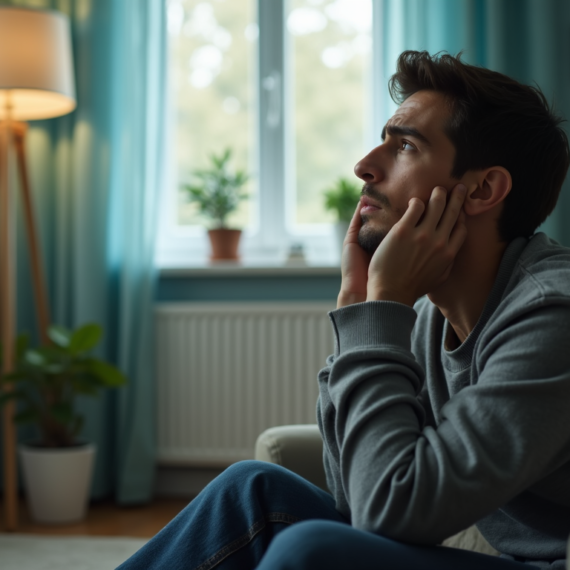 person imagining negative worst case scenarios