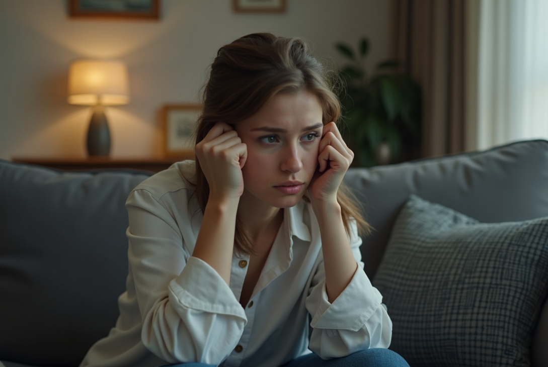 person feeling mentally drained without physical activity