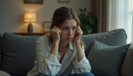 person feeling mentally drained without physical activity