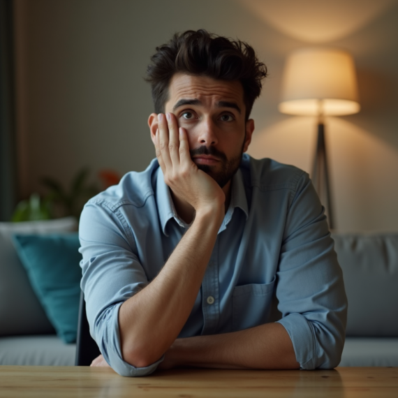 person feeling mentally cluttered and overwhelmed