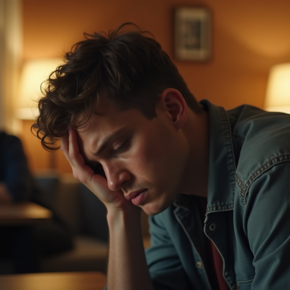person feeling emotionally drained after social interaction