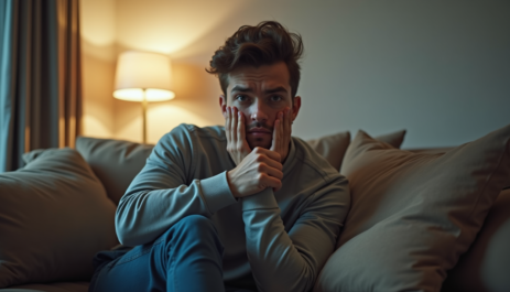 person feeling guilty while trying to rest