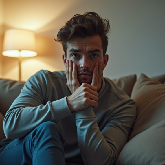 person feeling guilty while trying to rest