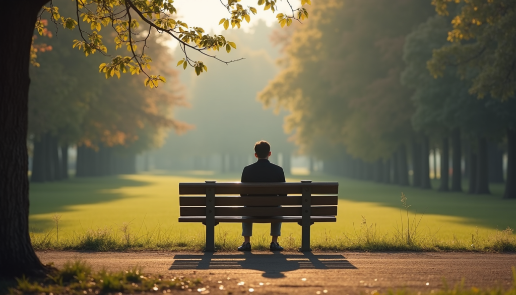 person feeling uncertain and lost while reflecting quietly