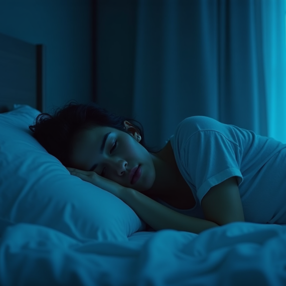 person overthinking and replaying thoughts before sleep
