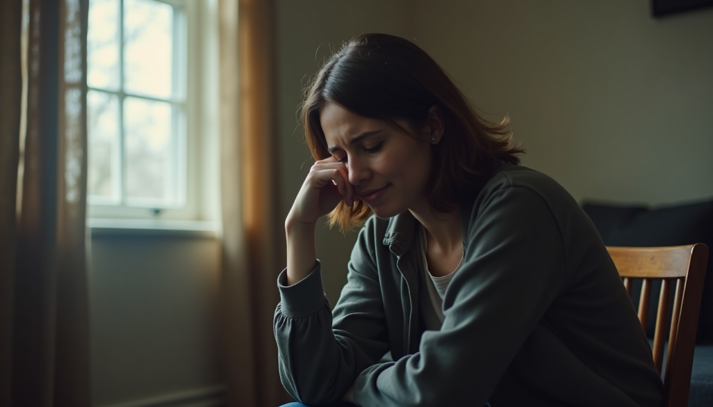 person mentally recovering after socializing