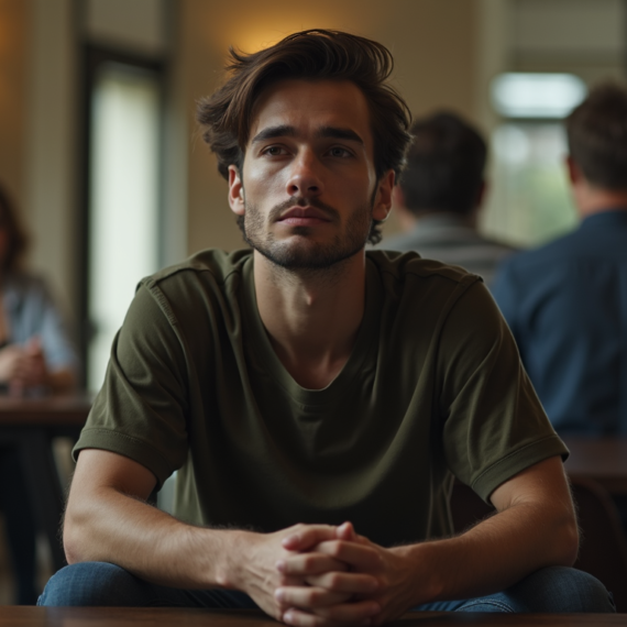 person feeling emotionally drained around other people