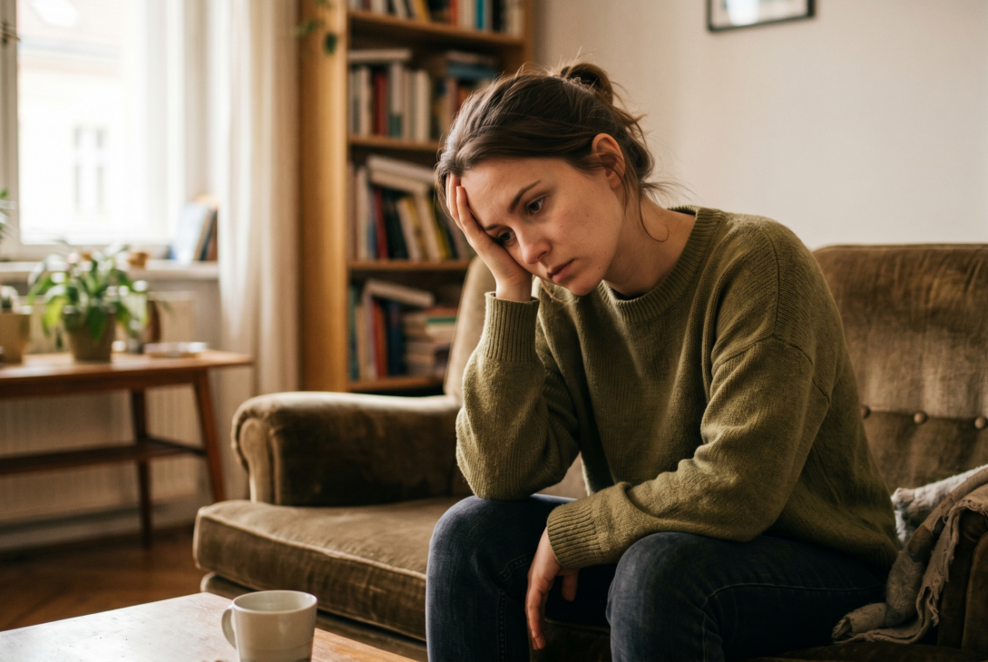 Person feeling emotionally drained after carrying other people's problems