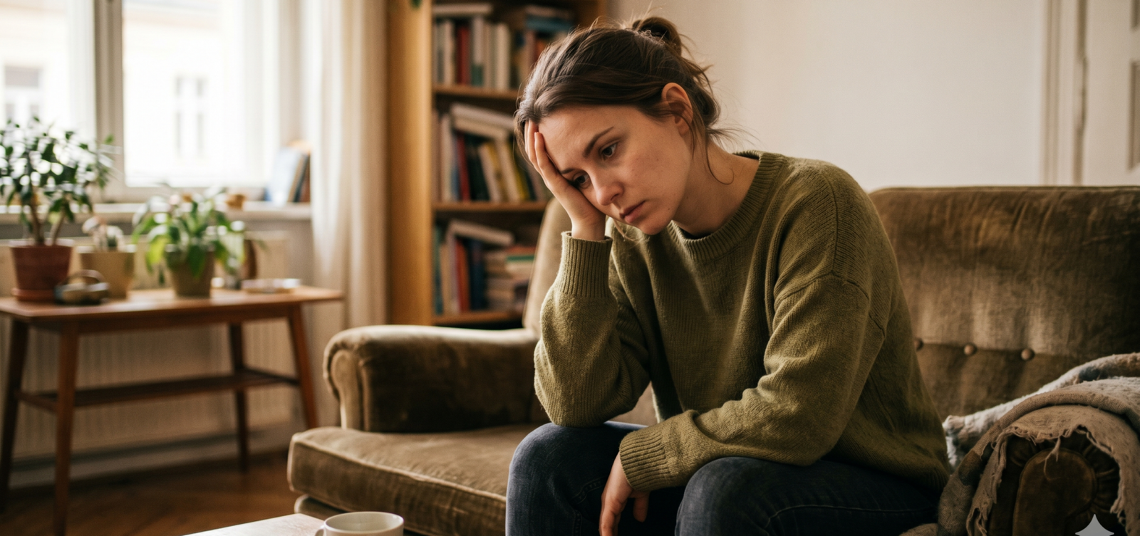 Person feeling emotionally drained after carrying other people's problems