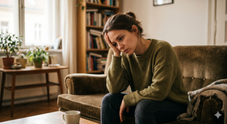 Person feeling emotionally drained after carrying other people's problems