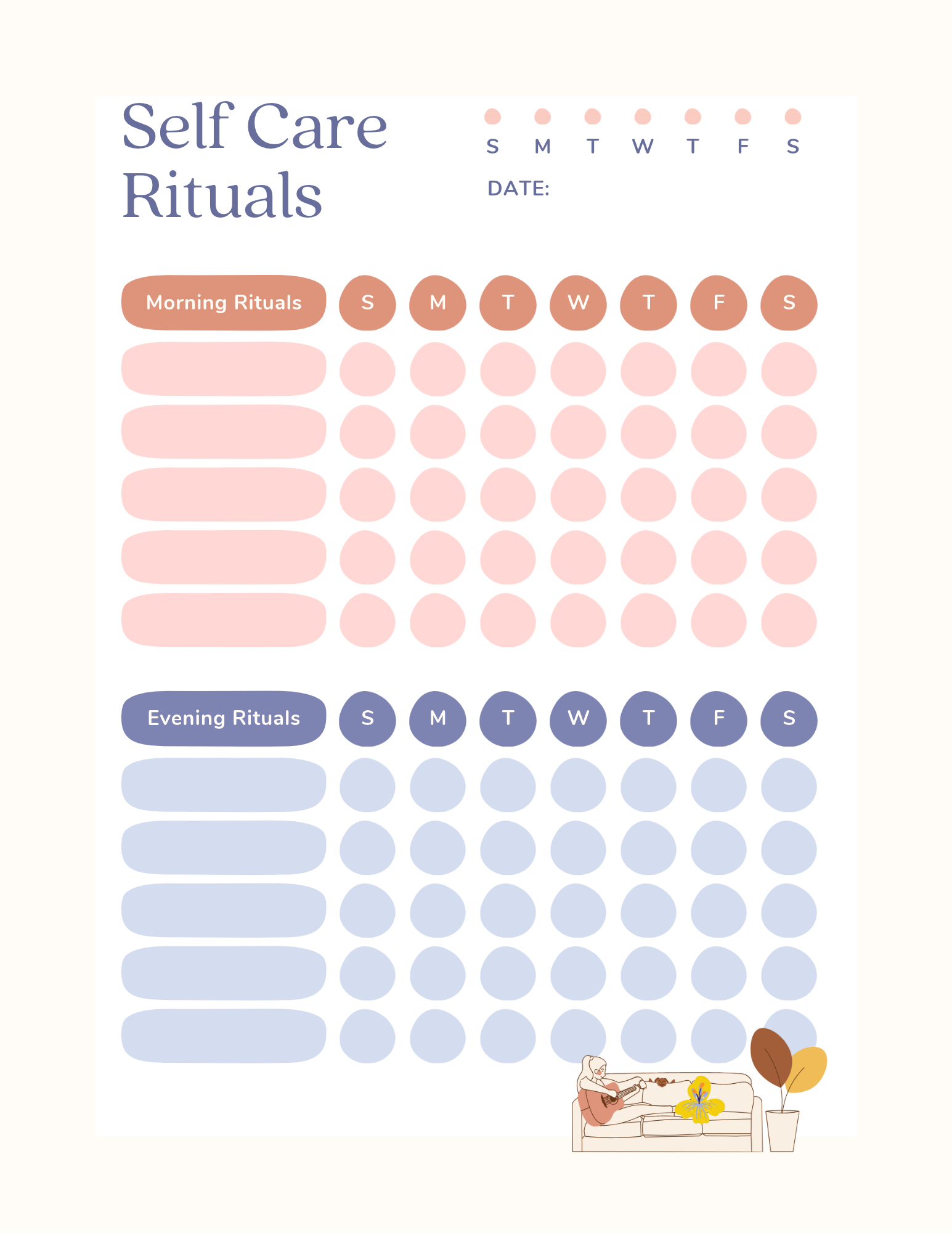 Self-Care Planner Printable – Daily Wellness & Reflection - Image 2