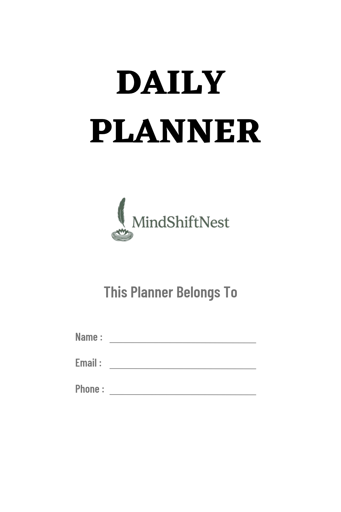 Daily Planner Printable – Priorities, Tasks & Goals